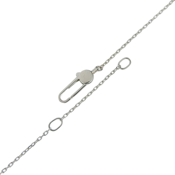 Square logo plate Silver 925 Ladies Necklace A-rank